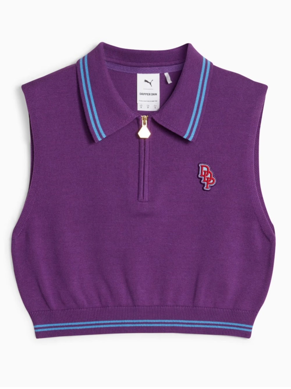 Puma x Dapper Dan Purple Sleeveless Polo Tank